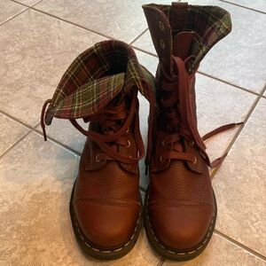 Dr. Martin cherry red boots.